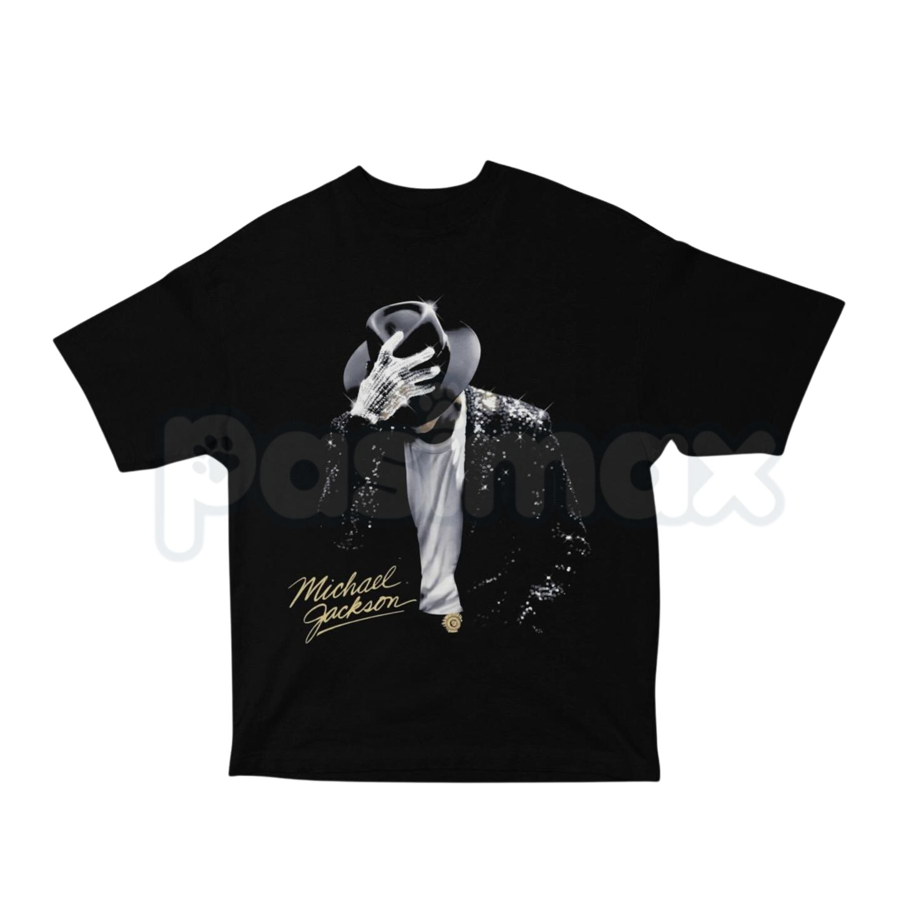 Michael Jackson "Iconic Pose" T-Shirt with Signature – Vintage King of Pop Graphic Tee, Premium 100% Cotton MJ Dance Silhouette Top, Soft Lived-In Heavyweight Music Legend Shirt, Made in USA