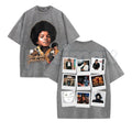 Michael Jackson Vintage Collage T-Shirt – Retro King of Pop Graphic Tee, MJ Streetwear Washed Cotton Top, 80s 90s Music Merch