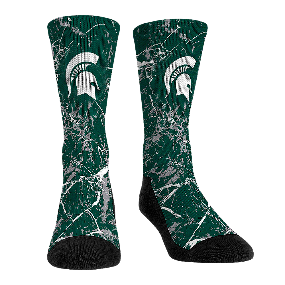 Rock 'Em Socks Rock 'Em Socks Michigan State Spartans - Cracked Marble — main product shot