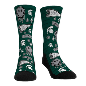 Rock 'Em Socks Michigan State Spartans - Smiley Stickers