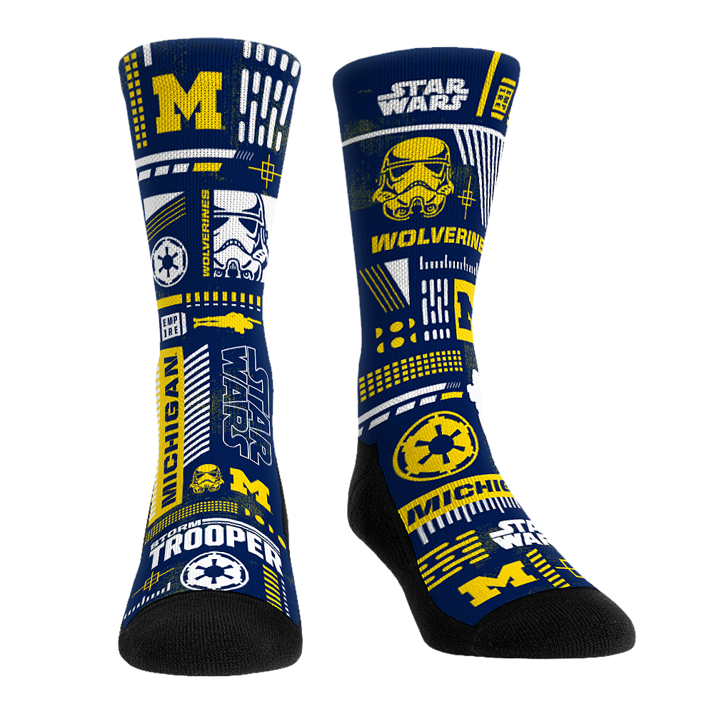 Rock 'Em Socks Michigan Wolverines - Star Wars  - Stormtrooper Pattern — main product shot
