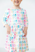 Mila & Rose ® Middle Sister 3/4 Sleeve Pocket Twirl Dress — main product shot