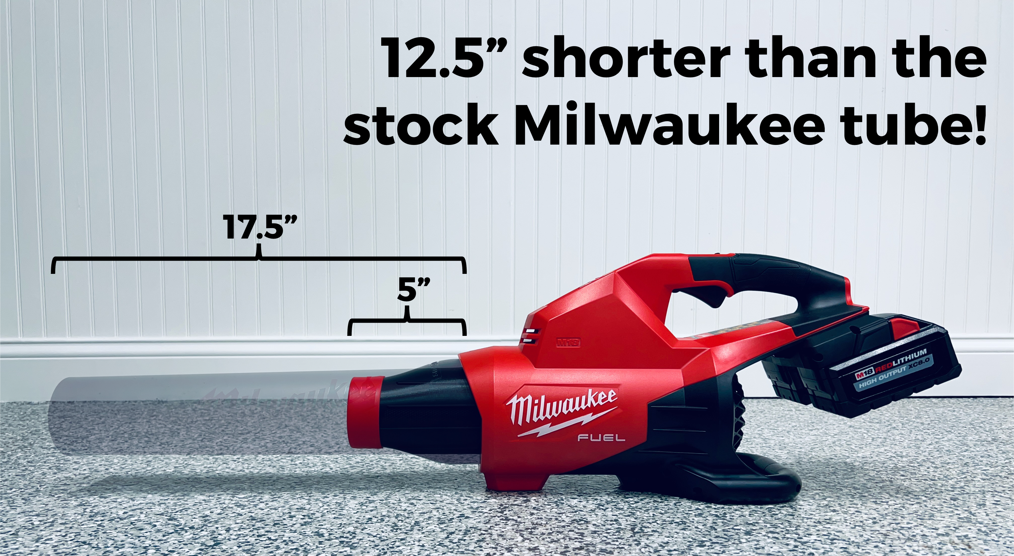 STUBBY® Car Drying Nozzle for Milwaukee M18 FUEL Dual Battery Leaf Blower (2824-20) – Stubby Nozzle Co., view 2