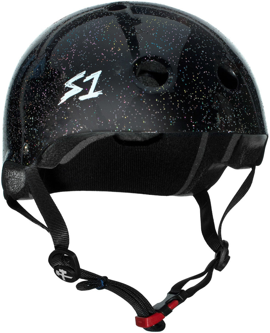 S1 Mini Lifer Helmet - Black Gloss Glitter by Skates USA