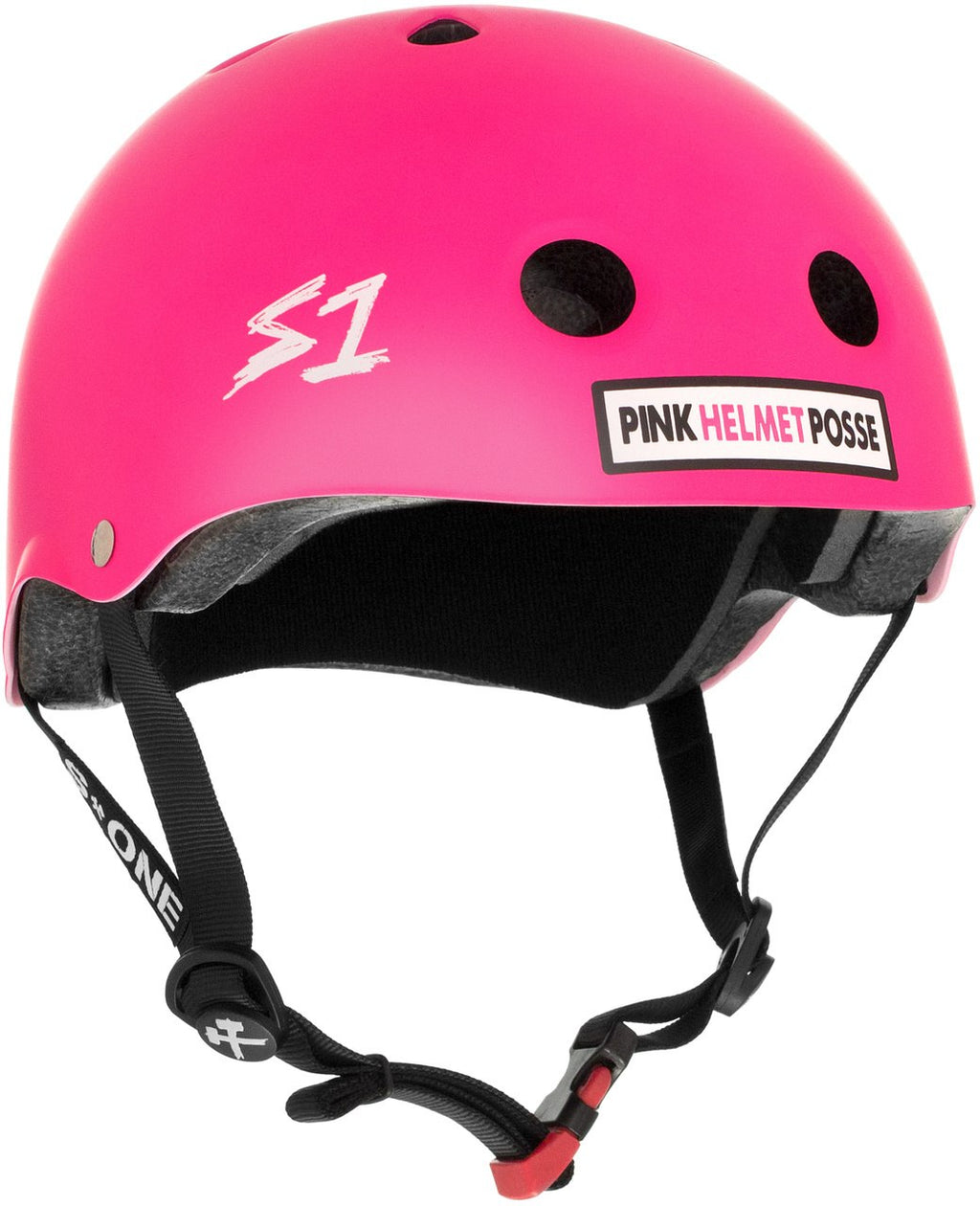 S1 Mini Lifer Helmet - Pink Helmet Posse Hot Pink Matte by Skates USA