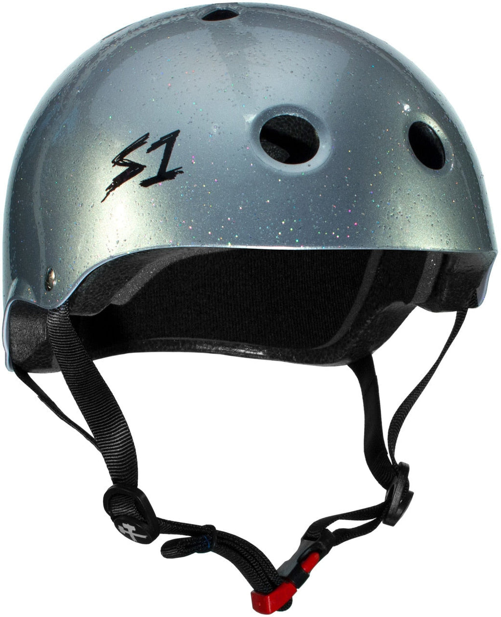 S1 Mini Lifer Helmet - Silver Gloss Glitter by Skates USA