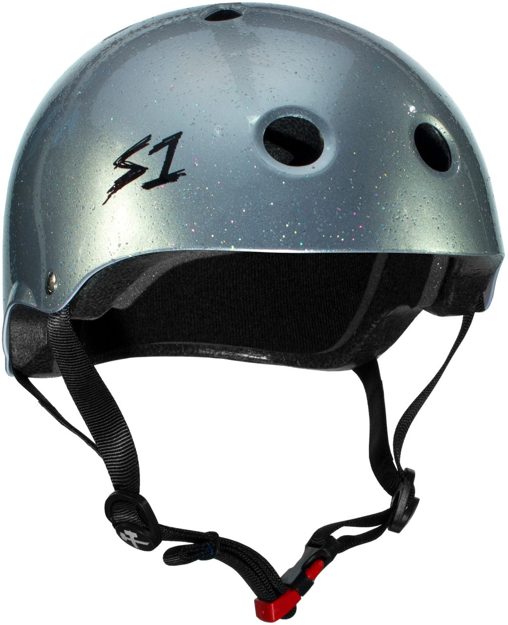S1 Mini Lifer Helmet - Silver Gloss Glitter by Skates USA