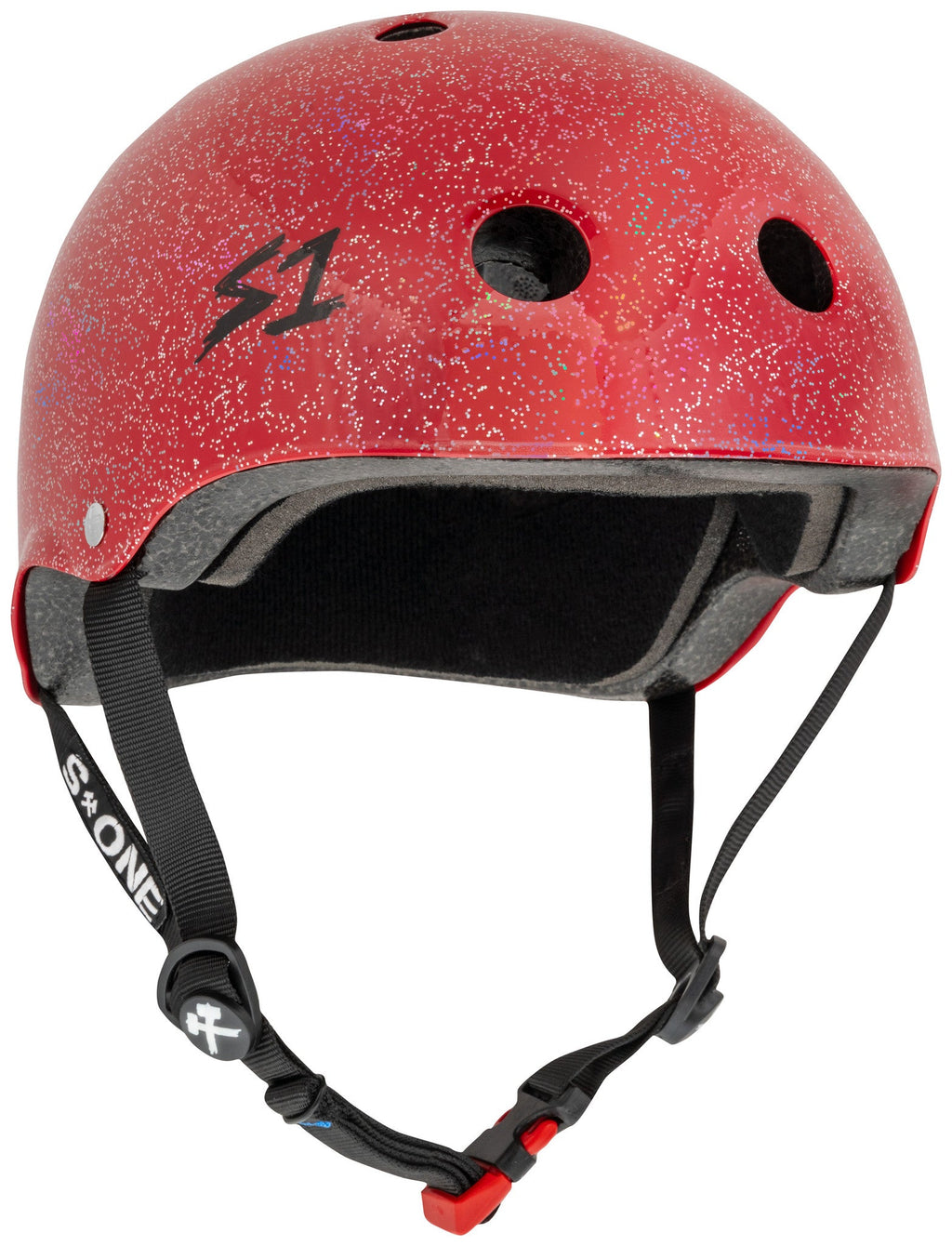 S1 Mini Lifer Helmet - Red Gloss Glitter by Skates USA