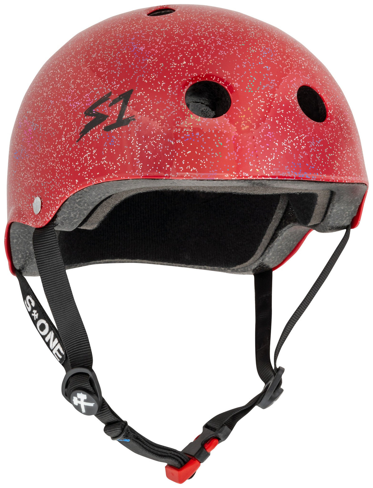 S1 Mini Lifer Helmet - Red Gloss Glitter by Skates USA