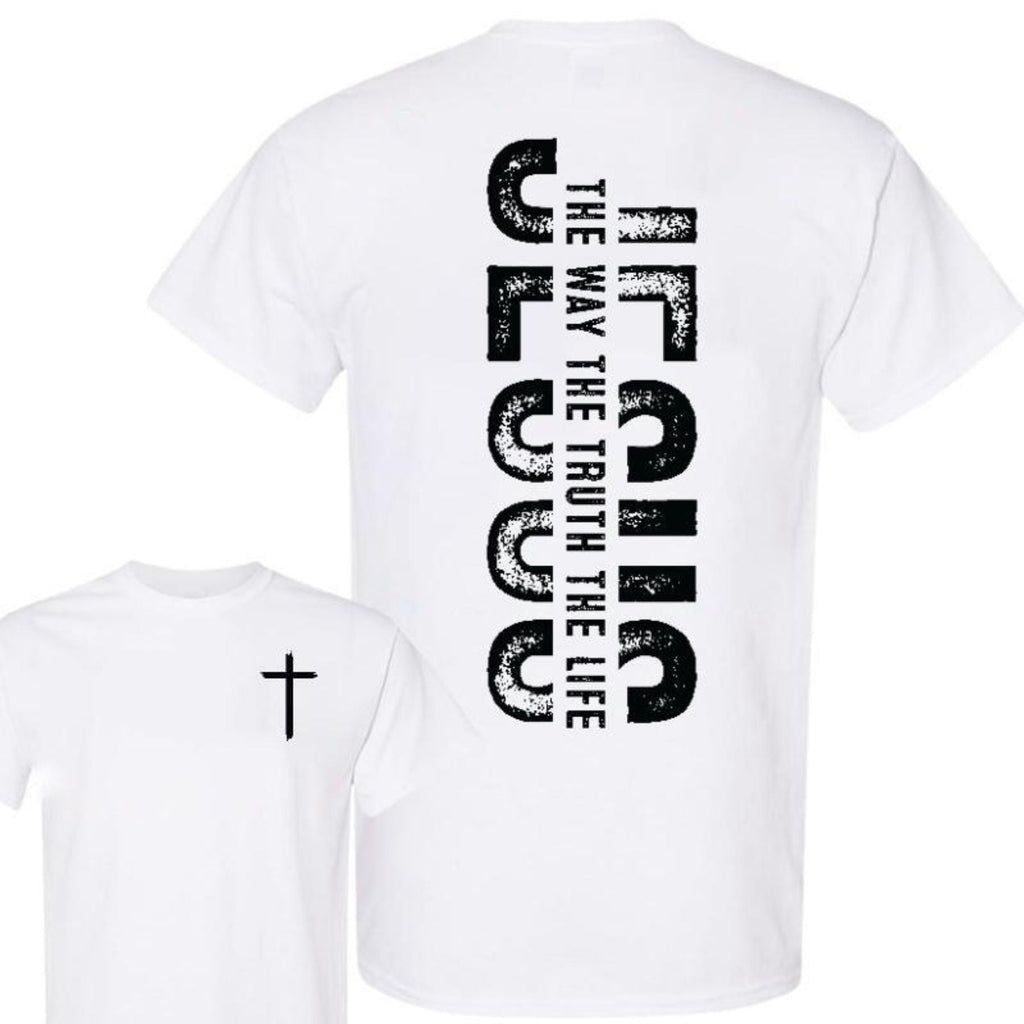Pasimax Minimalist Cross T-Shirt — detail close-up