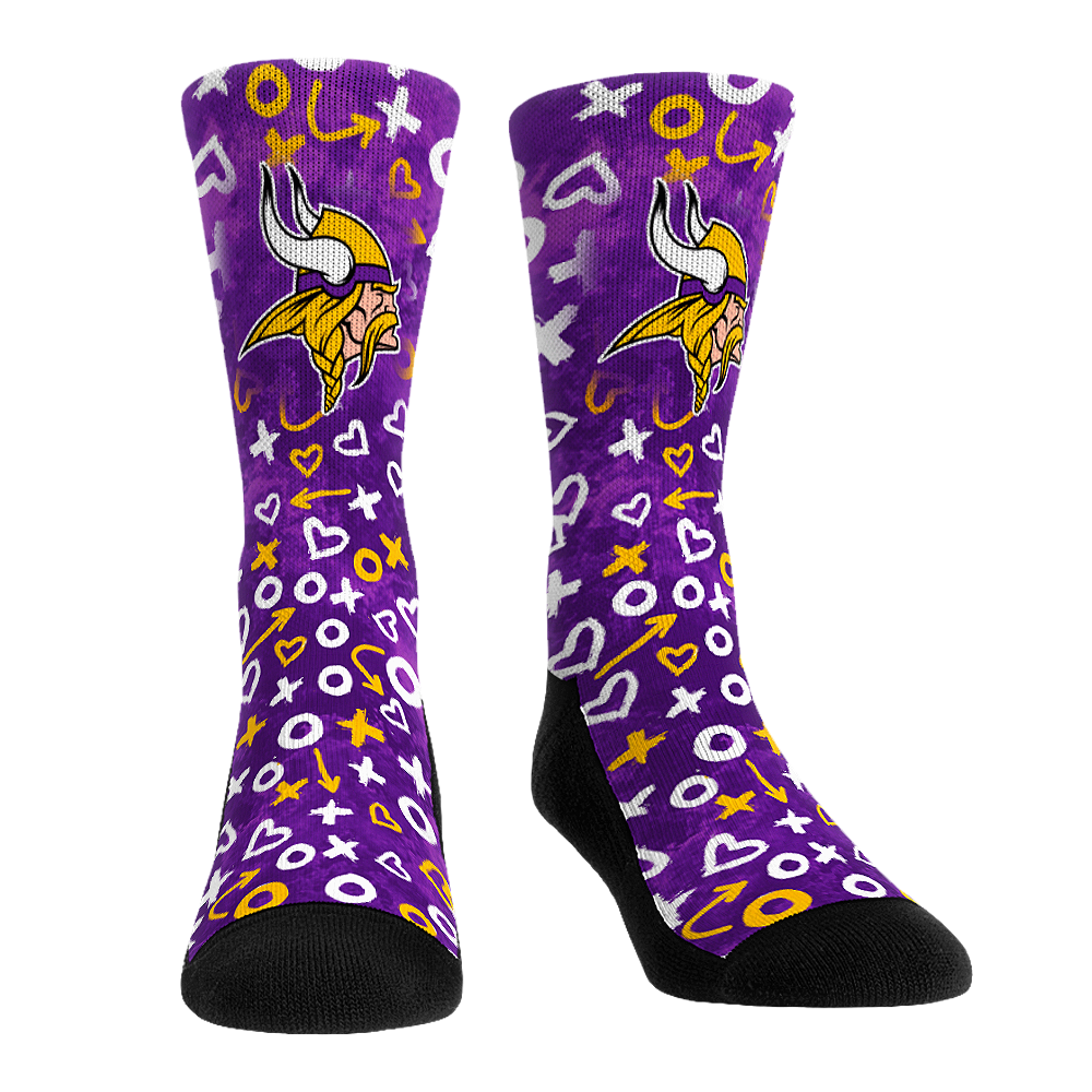 Rock 'Em Socks Rock 'Em Socks Minnesota Vikings - Valentine's Day Hearts — main product shot
