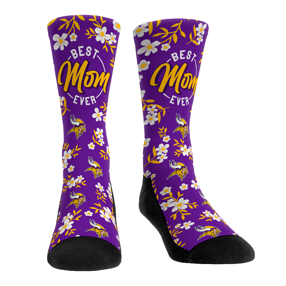 Rock 'Em Socks Rock 'Em Socks Minnesota Vikings - Best Mom Floral — main product shot