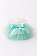 Mila & Rose ® Mint & Gold Glitter Ruffle Tutu Bloomer — main product shot