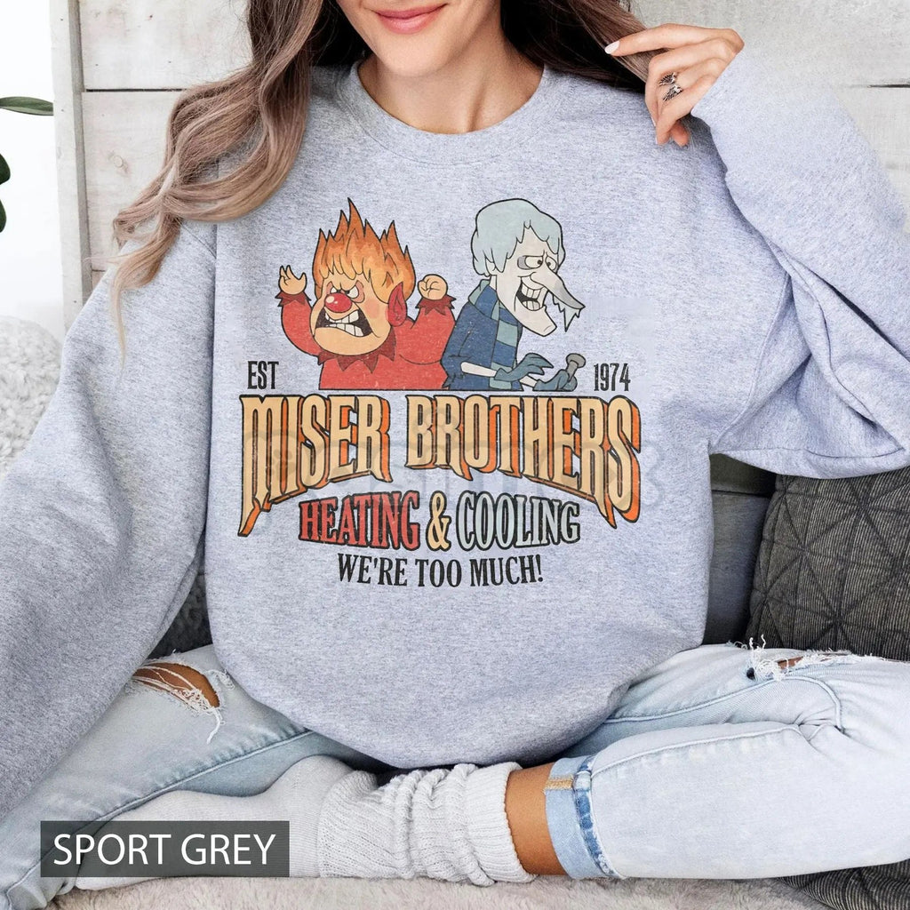 Pasimax Miser Brothers "We Are Too Much" Heating and Cooling Shirt & Sweater – The Year Without A Santa Claus Holiday Apparel