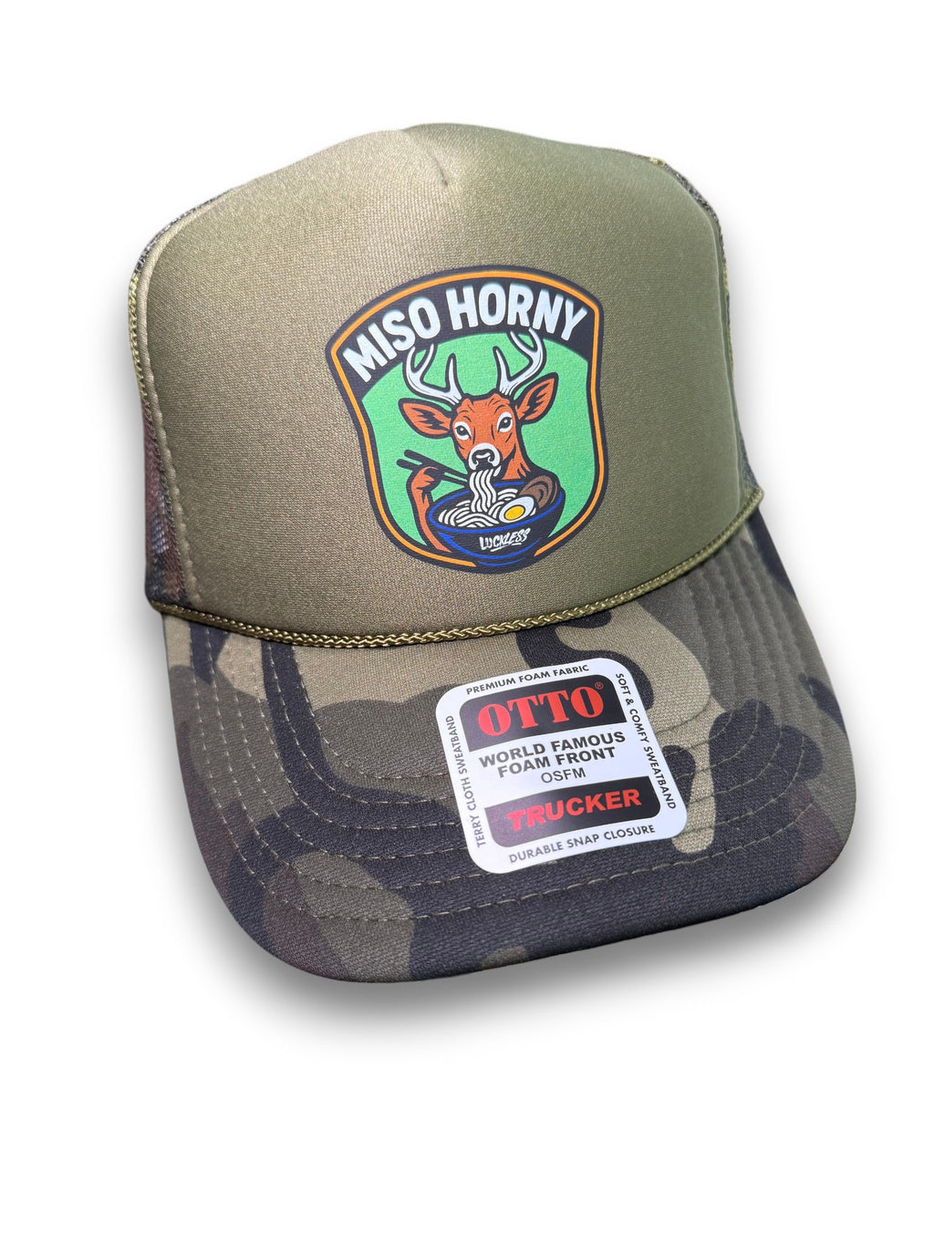Luckless Outfitters Miso Horny Trucker Hat — main product shot