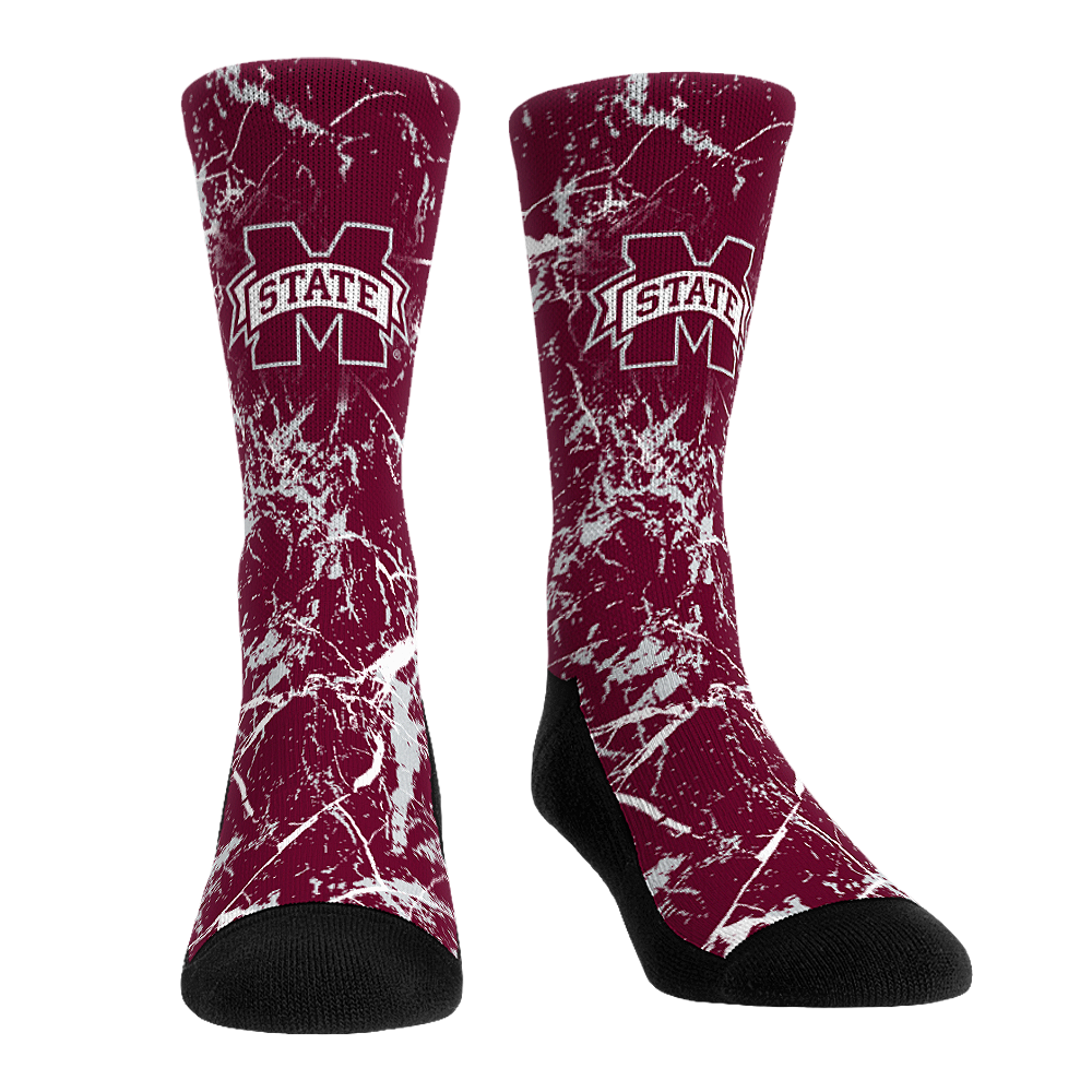 Rock 'Em Socks Rock 'Em Socks Mississippi State Bulldogs - Cracked Marble — main product shot