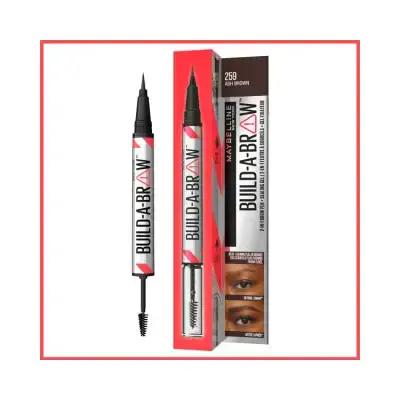 Maybelline Build-A-Brow 2-in-1 Eyebrow Pen & Setting Gel - Ash Brown: Shape, Define & Set Brows for a Lasting, Natural Look