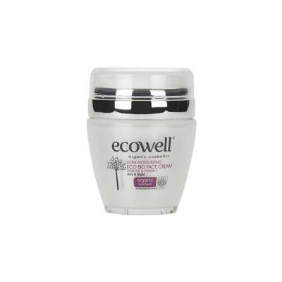Ecowell Organic Facial Cream: Diamond Series - Hydrate Sensitive Skin, Anti-Wrinkle, Vegan, Rose & Argan Oil, Paraben & Chemical Free - 50ml