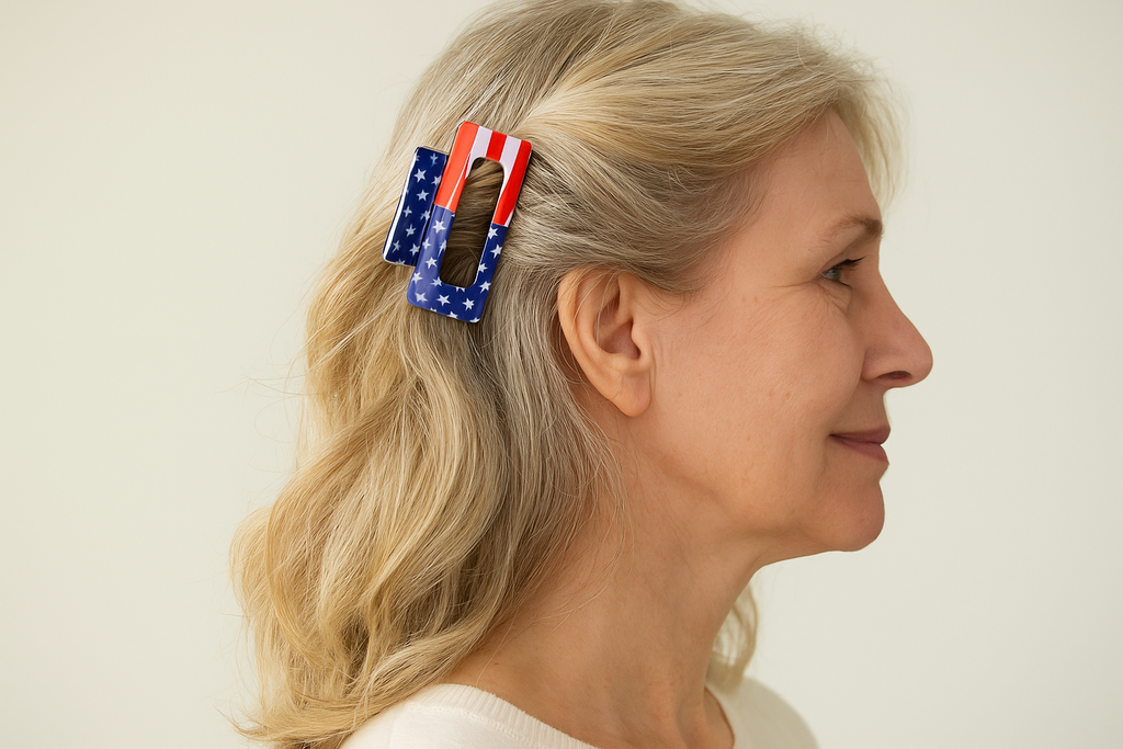 KADOU BOUTIQUE Stars and Stripes Clip — lifestyle context