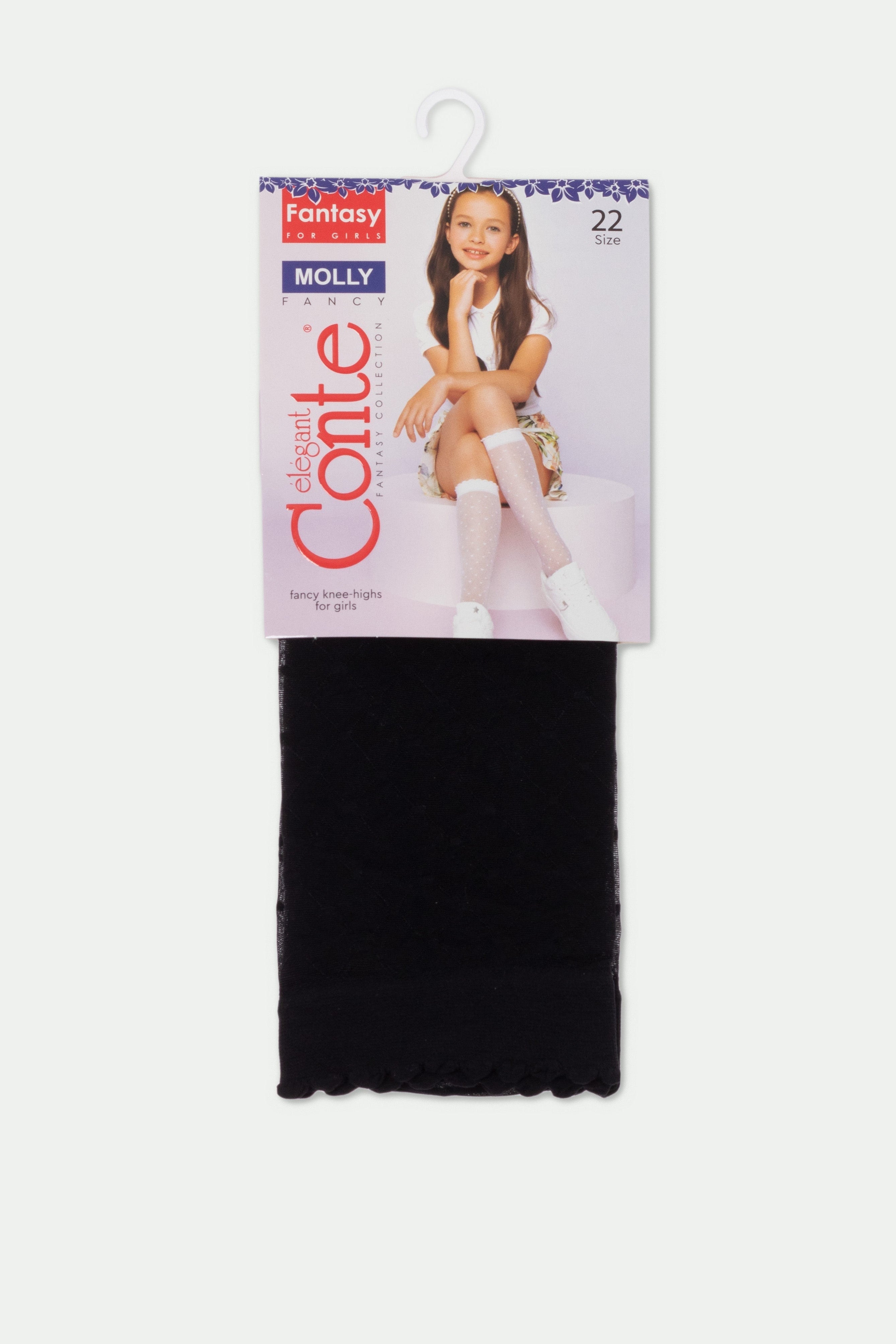 TheRanok.com Conte Knee-High Socks for girls - Molly 20 Den — size reference