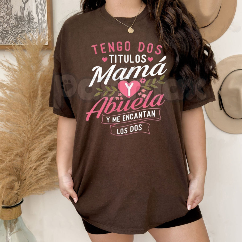 "Mom and Grandma" Two Titles T-Shirt – Heartwarming Mother's Day Graphic Tee, Remastered Heavy Cotton Matriarch Top, Soft Lived-In Heavyweight Family Legacy Shirt, Made in USA