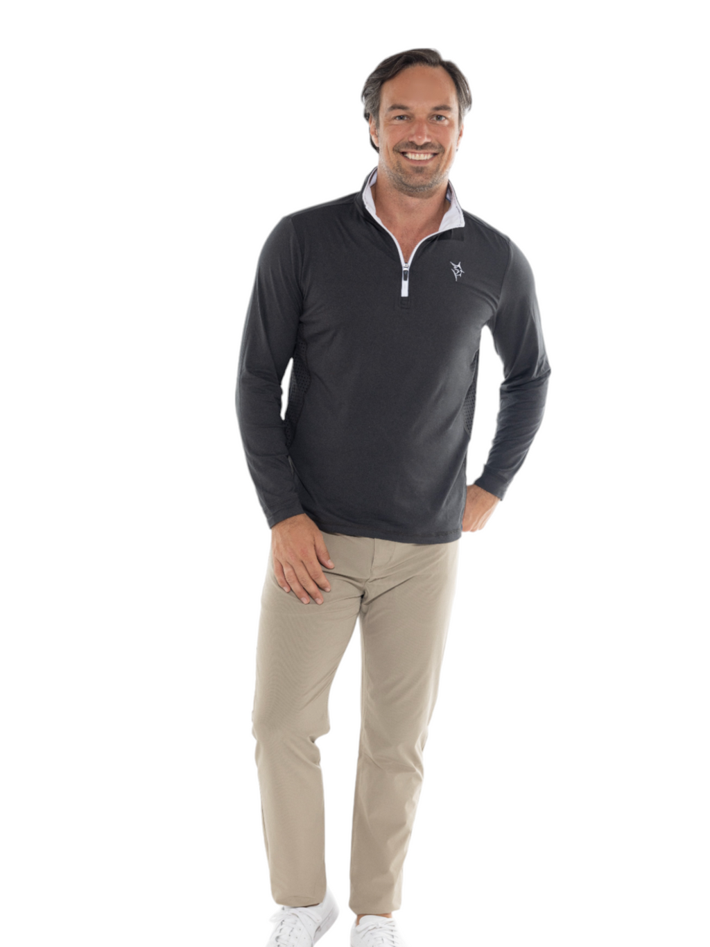 White Water Life Monterey Performance Quarter Zip — lifestyle worn / used context