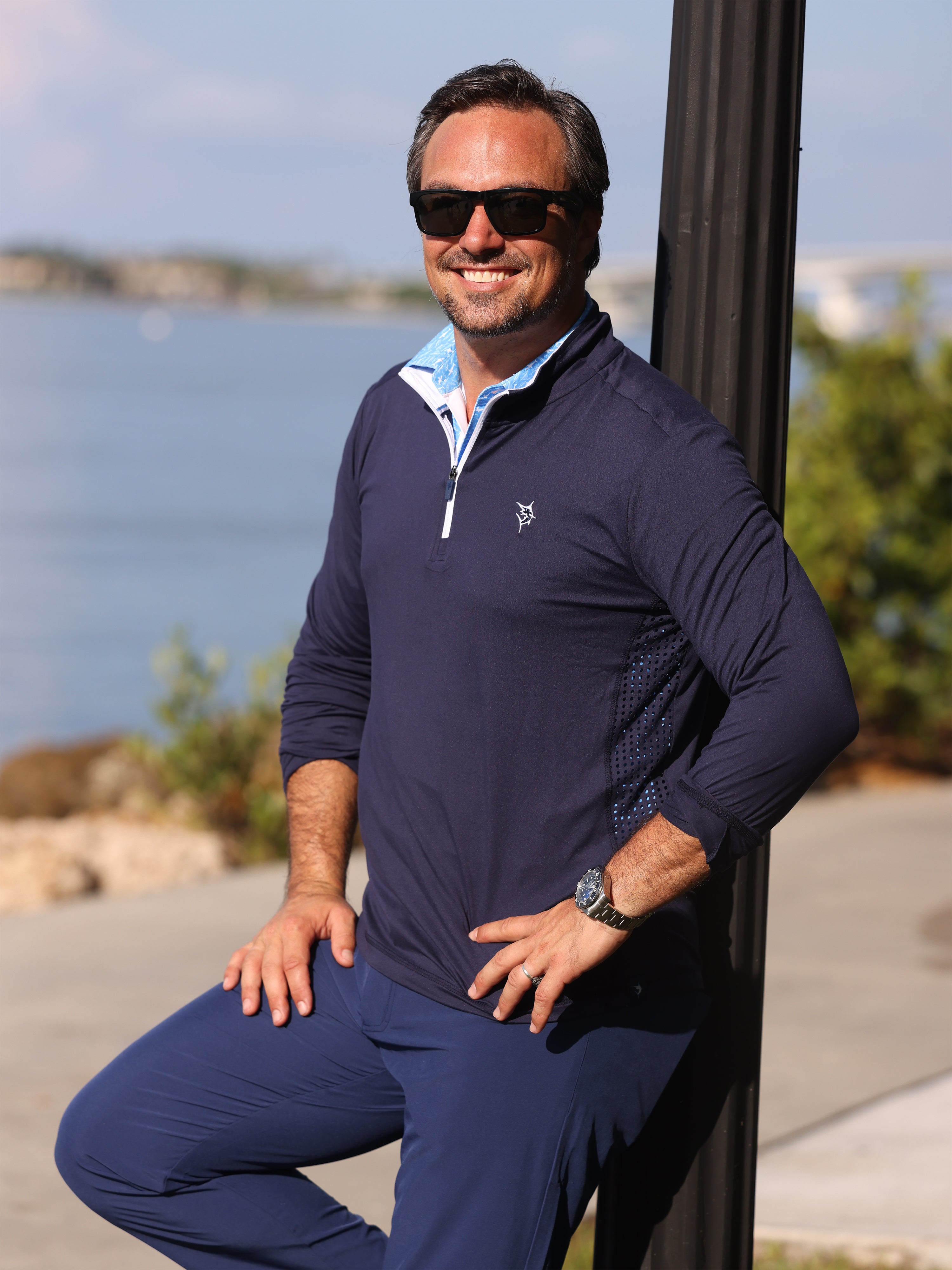 White Water Life Monterey Performance Quarter Zip — detail shot 6