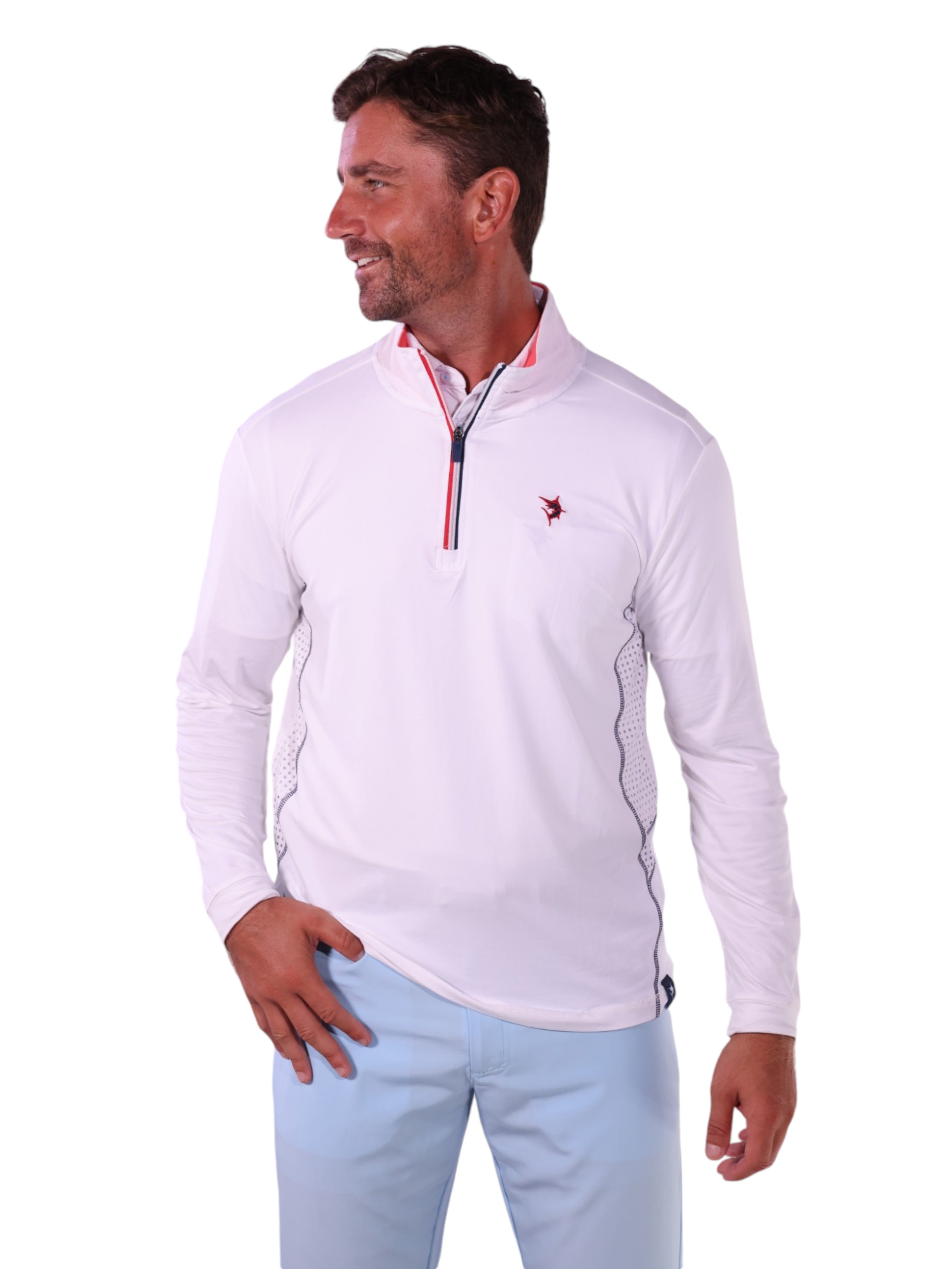 White Water Life Monterey Performance Quarter Zip — lifestyle worn / used context