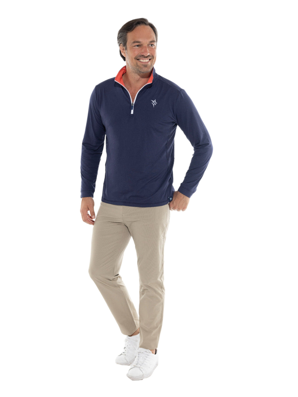 White Water Life Monterey Performance Quarter Zip — lifestyle worn / used context