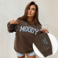 Moody Minimalist Embroidered Sweatshirt – Cozy Aesthetic Crewneck