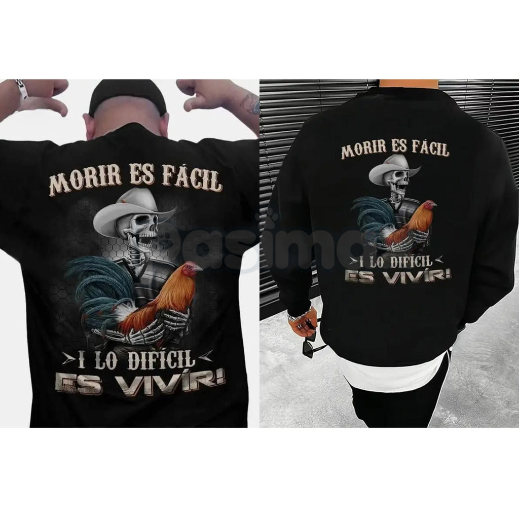 Moris Es Fácil Mexican Style Shirt – Día de los Muertos Graphic Hoodie & Chicano Aesthetic Sweatshirt