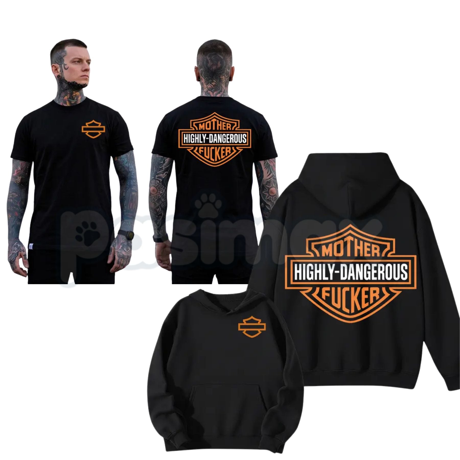 Mother Highly Dangerous F Biker Shirt – Badass Mama Graphic Hoodie & Edgy Outlaw Style Sweatshirt