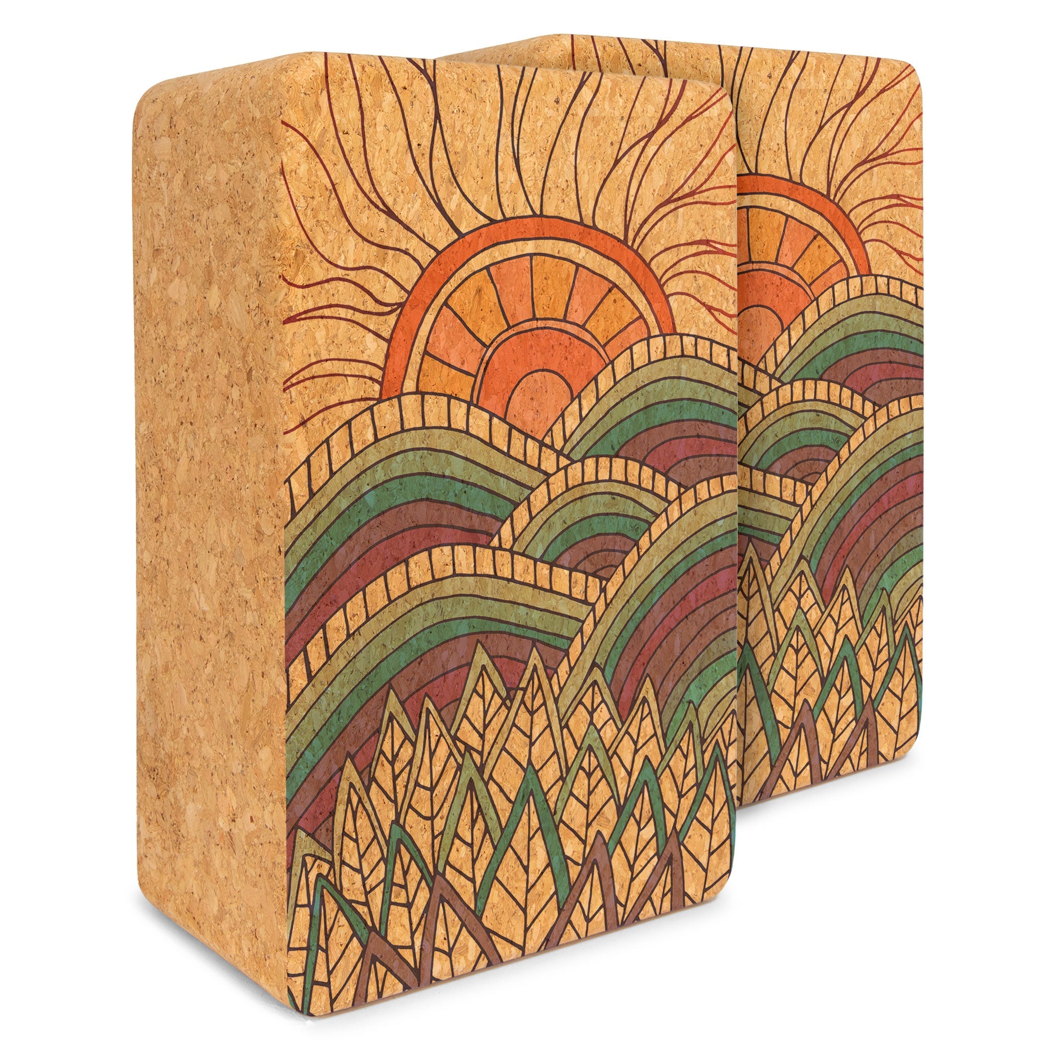 Artist Cork Yoga Block Set – Yoloha Yoga, view 2