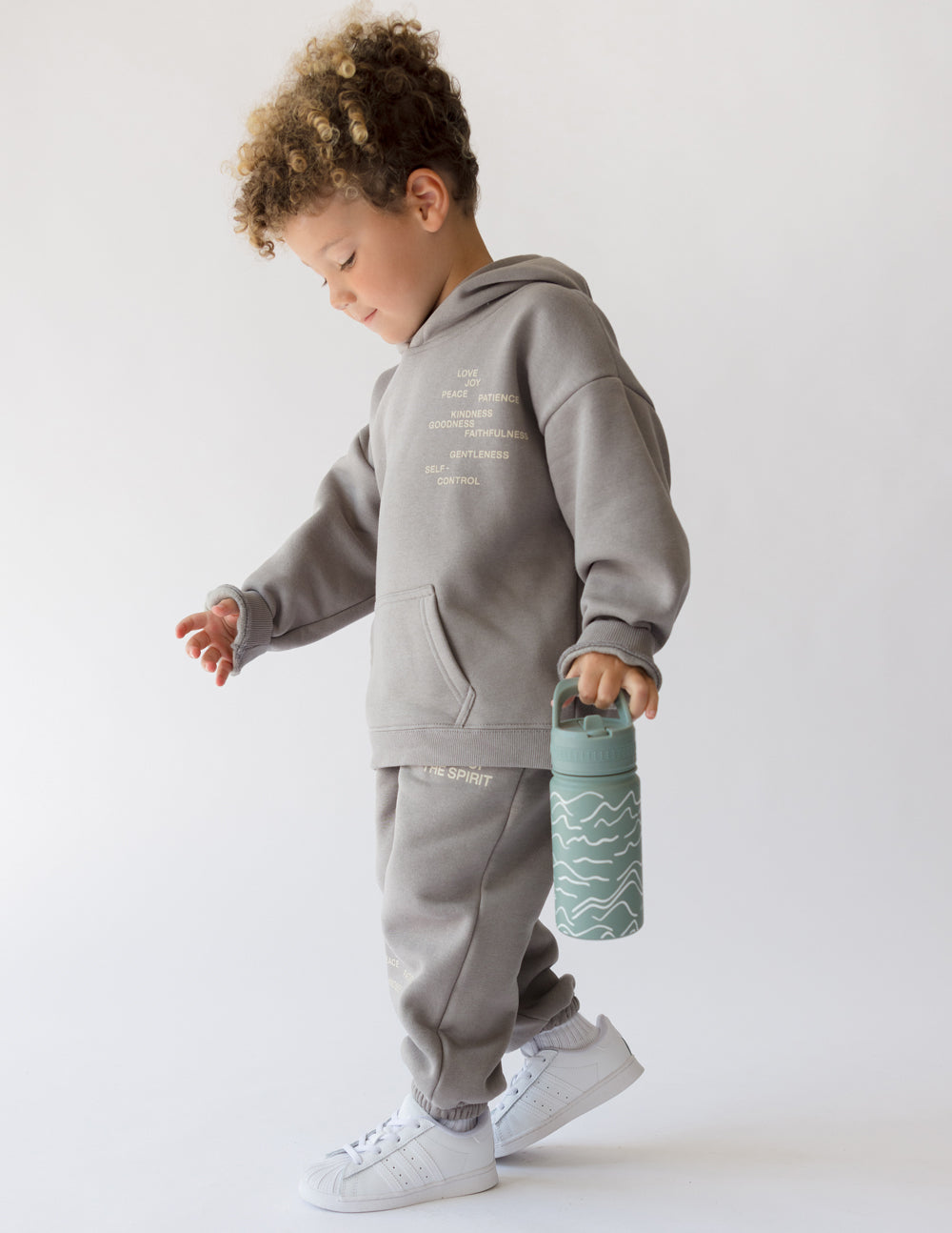 Elevated Faith Mountainscape Kids Water Bottle — detail close-up
