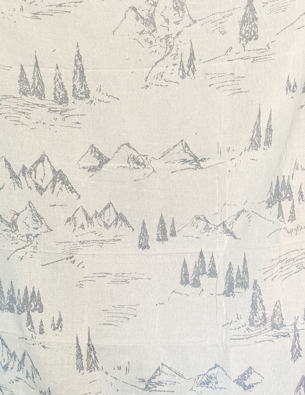 Elevated Faith Mountainscape Throw Blanket — detail close-up