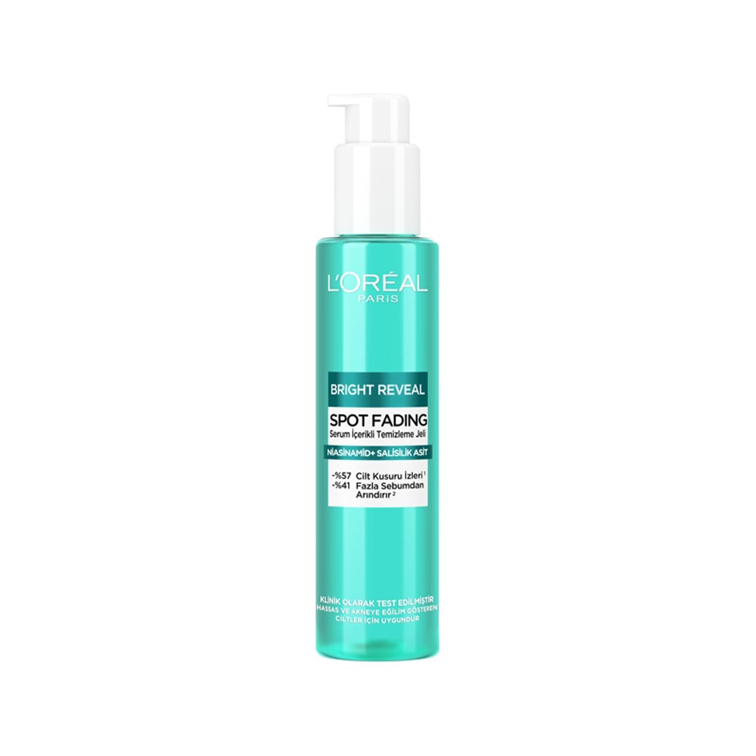 L'Oreal Paris Bright Reveal Spot Fading Serum Cleansing Gel - 150ml, Effective Skincare for Hyperpigmentation & Even Tone