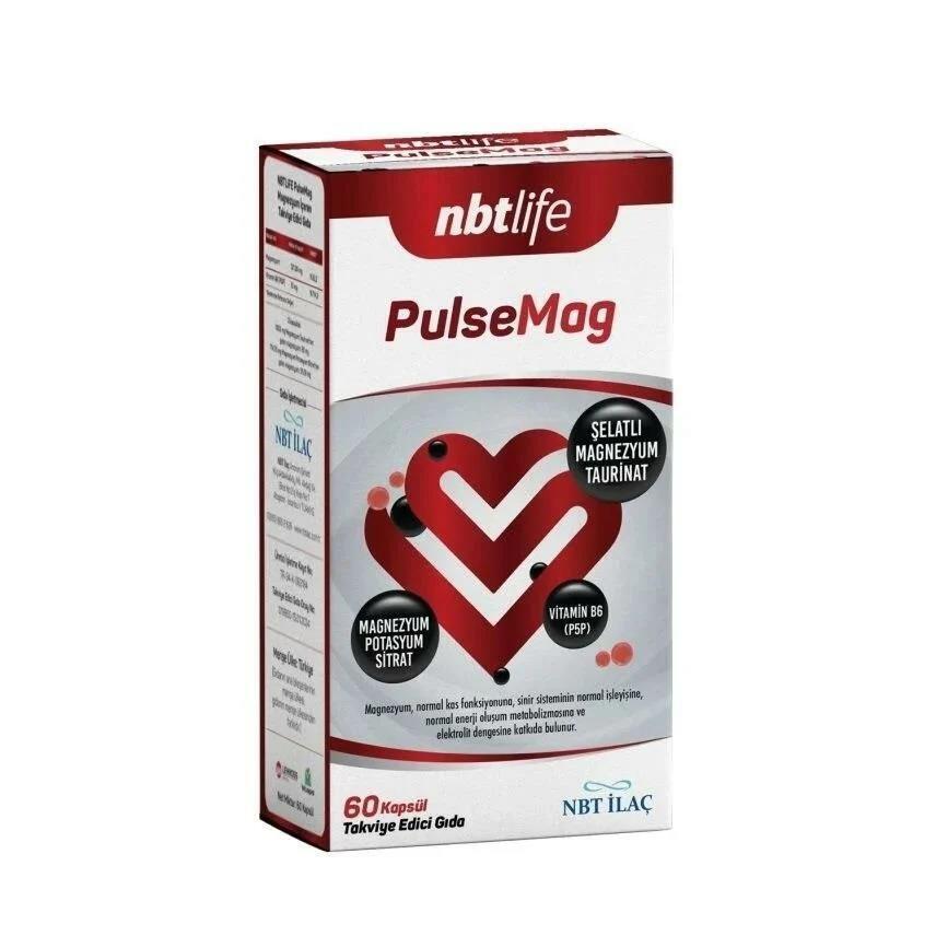 NBT Life PulseMag Magnesium Supplement - 60 Capsules, Supports Healthy Magnesium Levels, Vegetarian & Vegan Friendly