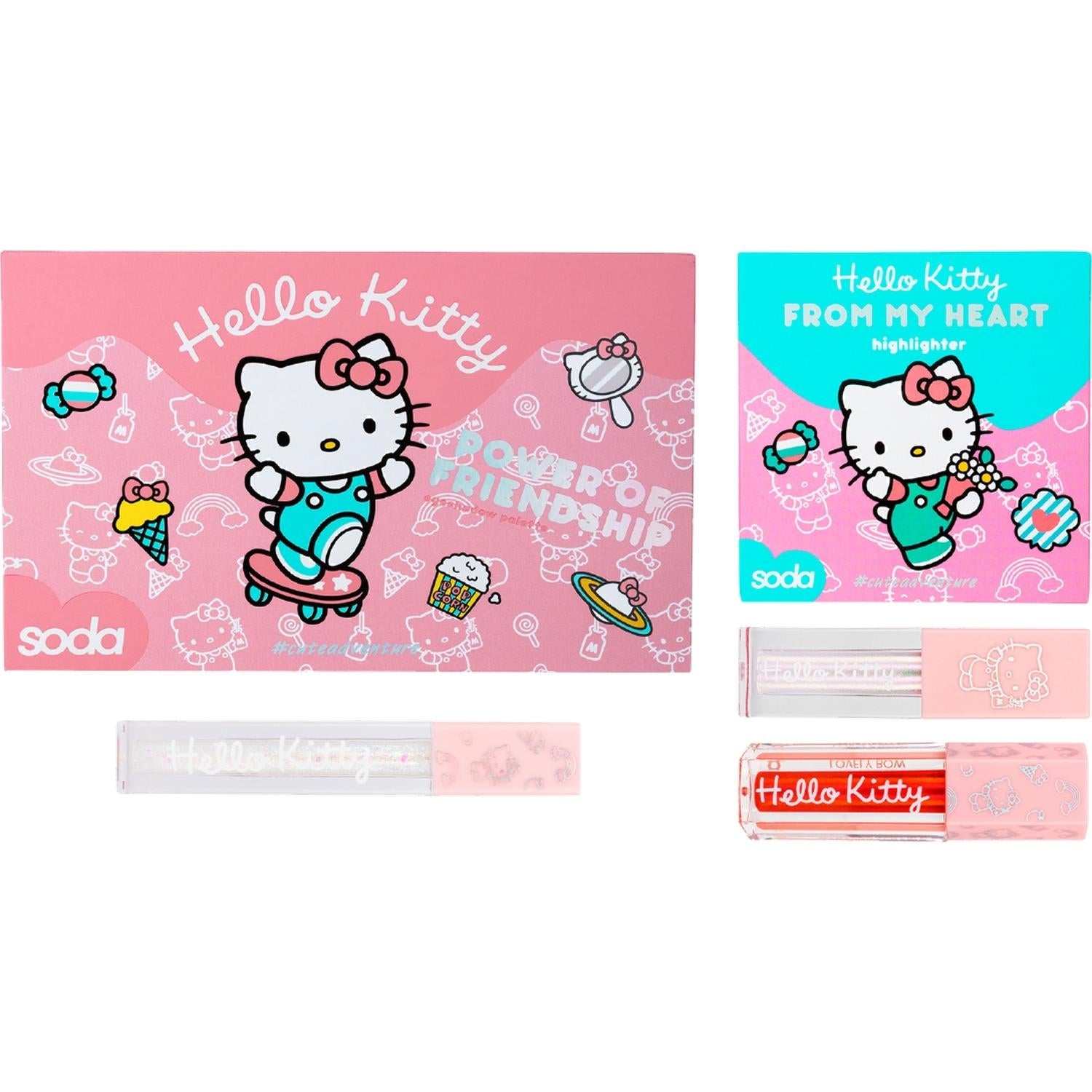Soda Hello Kitty Dream Big Makeup Gift Set for Young Adults & Teenagers - Cosmetic Collection with Multiple Products