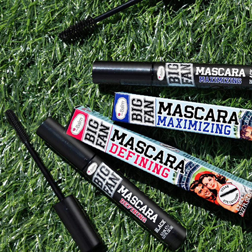 theBalm Big Fan Mascara: Maximizing Volume & Definition, Long-Lasting Formula with Carnauba Wax for Bolder, Thicker Lashes All Day.