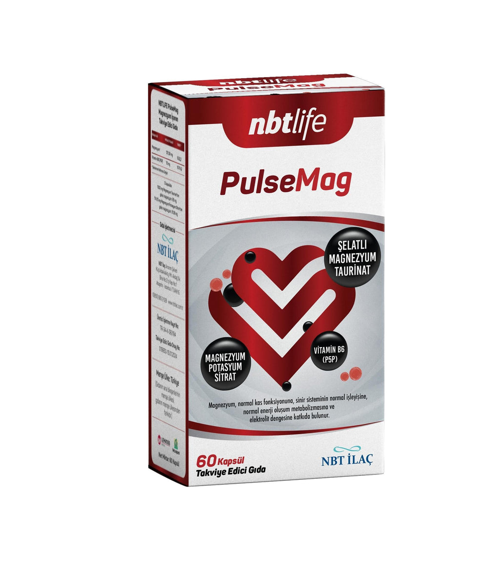 NBT Life PulseMag Magnesium Supplement - 60 Capsules, Supports Healthy Magnesium Levels, Vegetarian & Vegan Friendly