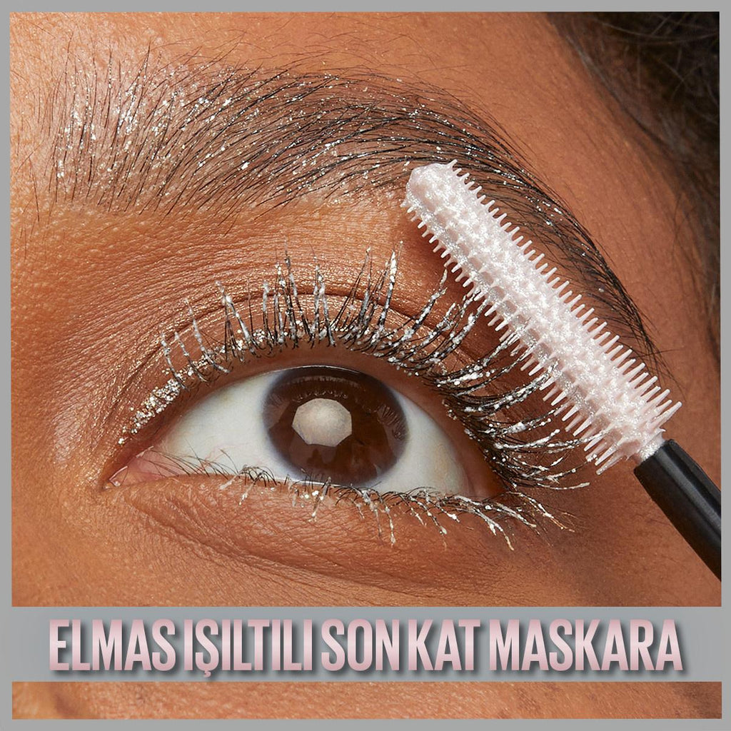 Maybelline Sky High Space Diamond Mascara: Add Dazzling Diamond Shimmer, Unlimited Length & Volume - Perfect for Sensitive Eyes