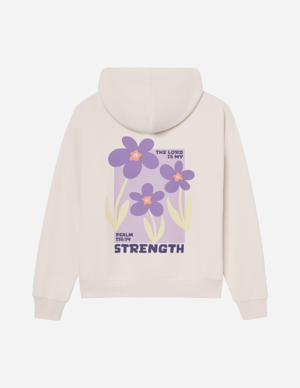 Elevated Faith My Strength Floral Unisex Hoodie — color detail