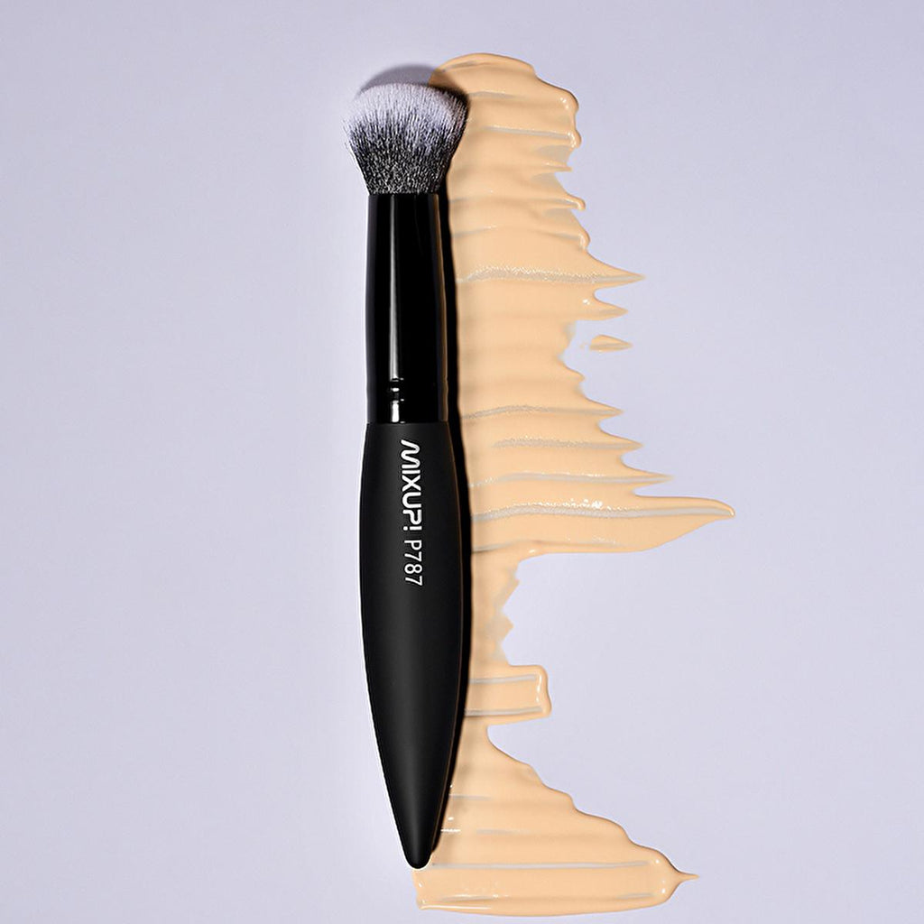 Mixup Professional Vegan Cruelty-Free Double-Fiber Oval Makeup Brush for Liquid & Powder Foundation - P787