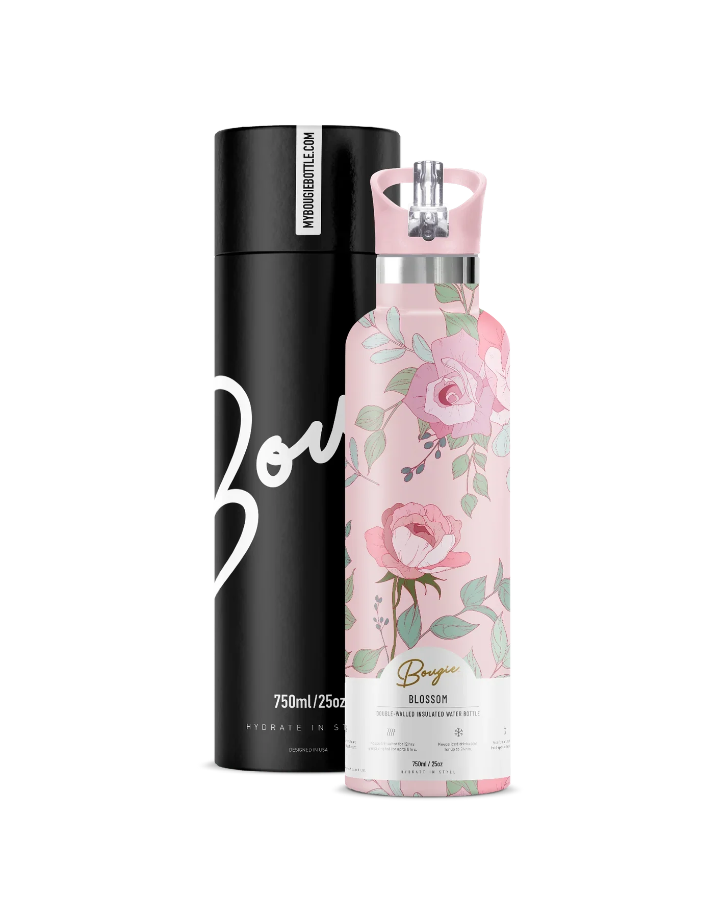 KADOU BOUTIQUE My Bougie Water Bottle - 25 oz. — flat-lay composition
