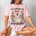 "My Flabbers Have Been Gasted" Rude Goose T-Shirt – Funny Snarky Animal Graphic Tee, Remastered Heavy Cotton Gag Gift Top, Soft Lived-In Heavyweight Mood Statement Shirt, Made in USA