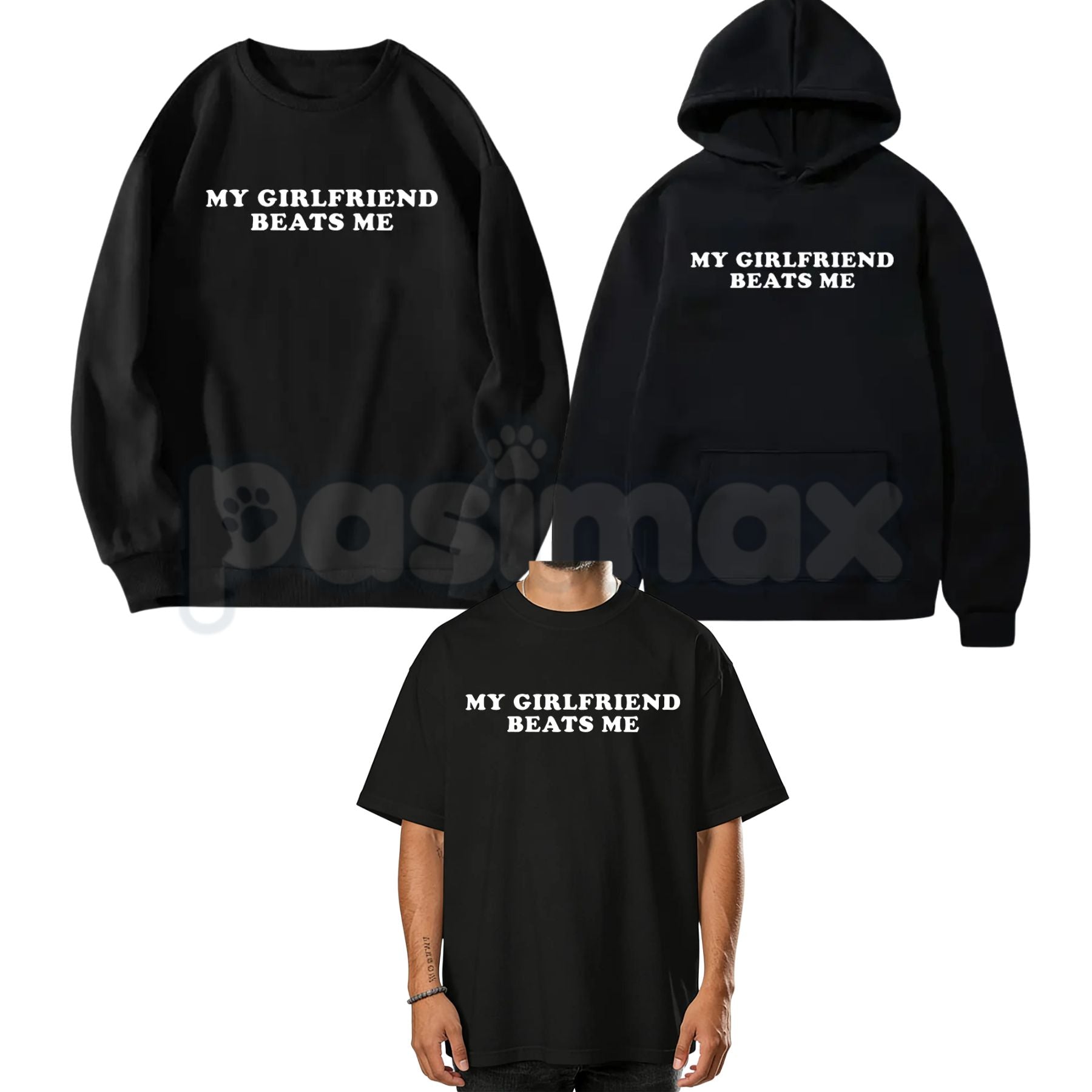 My Girlfriend Beats Me Shirt – Funny Sarcastic Gamer Hoodie & Hilarious Relationship Humor Sweatshirt