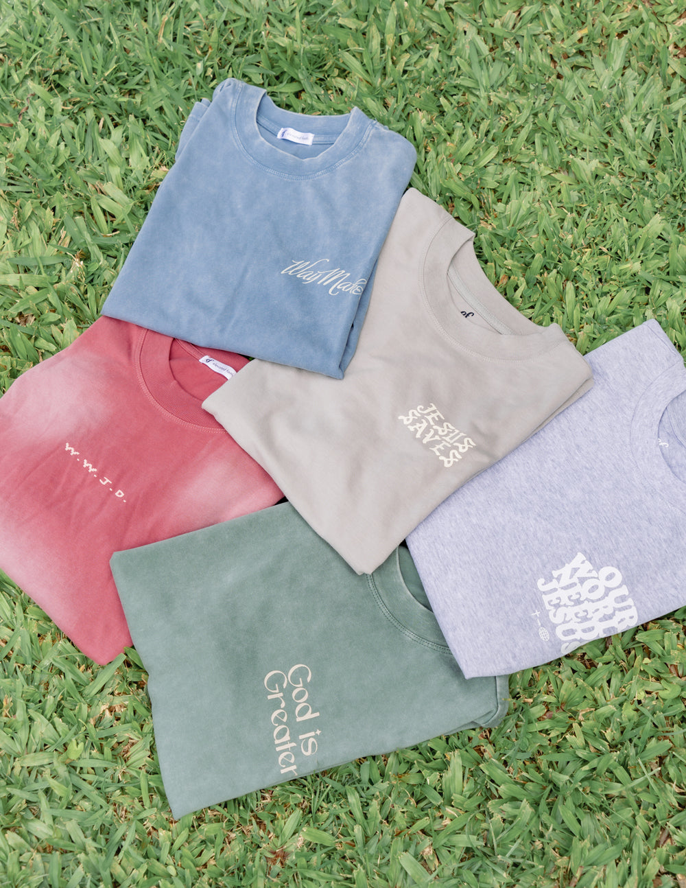 Elevated Faith Mystery Tee — detail close-up
