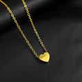 BodyCandy Stainless Steel Gold Tone PVD Chain Dainty Heart Pendant Necklace — main product shot