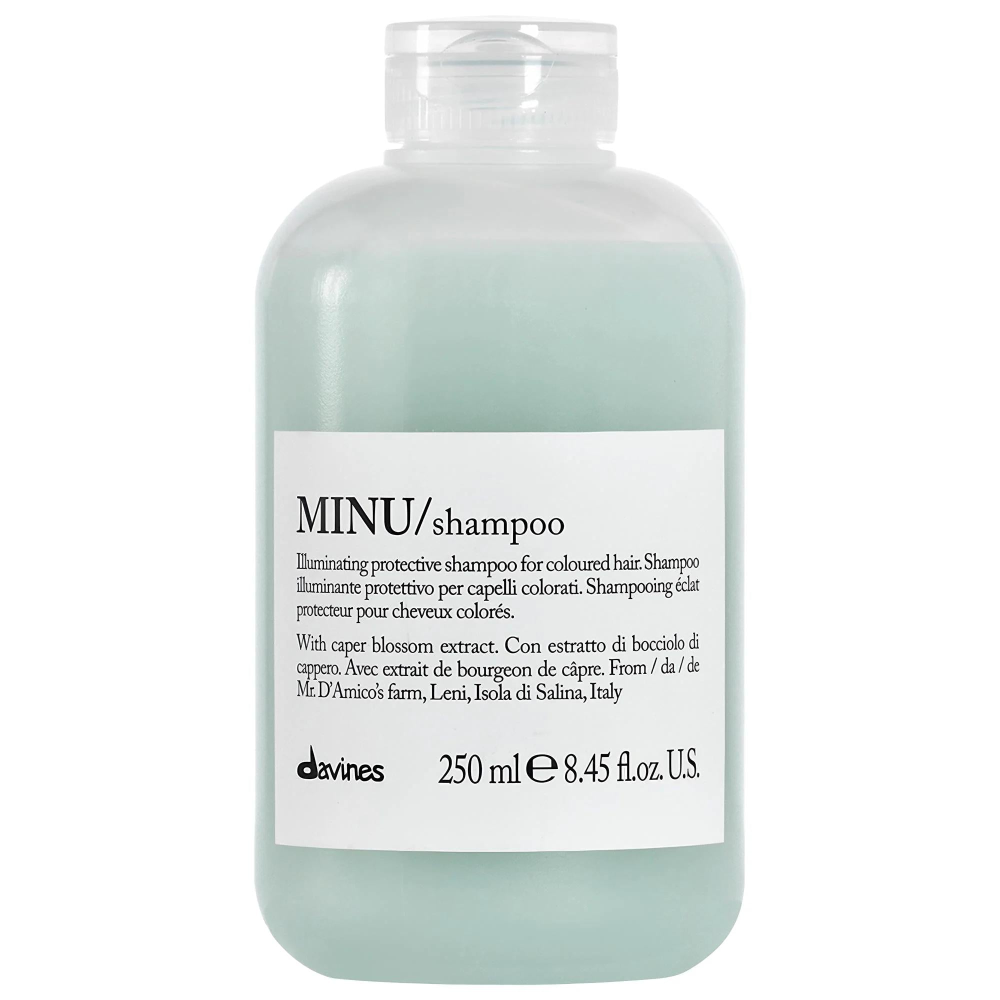 Davines MINU Color Treated Hair Shampoo: Sulfate Free, Paraben Free - Hydrating & Color Protecting with Salina Caper Blossom