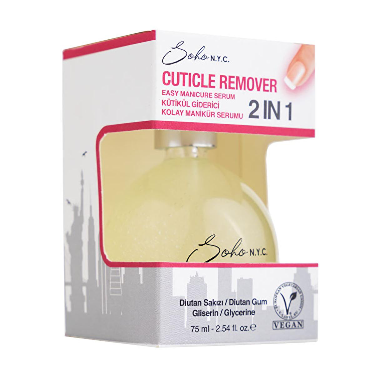 Soho N.Y.C. Cuticle Remover Serum - Fast-Acting Cuticle Softener for Manicure Preparation, 2.54 fl oz
